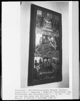Innenflügel des Hochaltars aus Sankt Nicolai mit Szenen aus dem Leben der Heiligen Anna