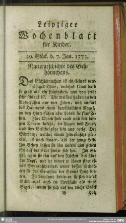 29. Stück den 7. Jan. 1773