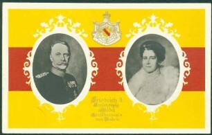 Großherzog Friedrich II. und Großherzogin Hilda, Brustporträts.