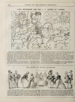 Lord Brougham and Mr. J. T. Leader at Cannes; The Queen of Spain's marriage