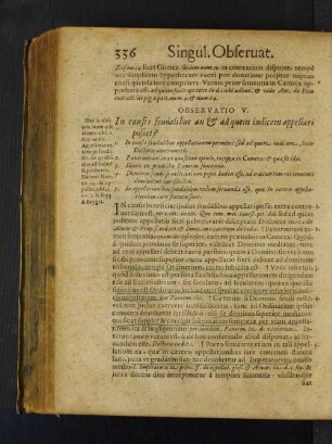 Observatio V: In causis feudalibus an et ad quem iudicem appellari possit?