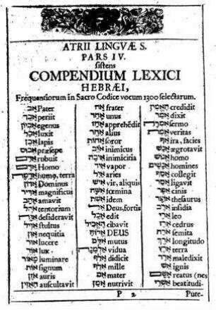 Lexici Hebraei Compendium ...