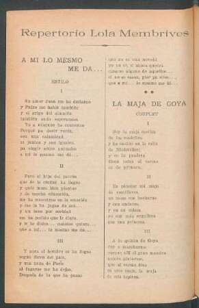 La maya de Goya : Couplet
