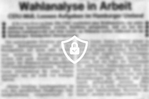 Wahlanalyse in Arbeit