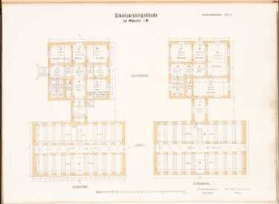 Staatsarchiv, Münster: Grundrisse EG, 1.OG