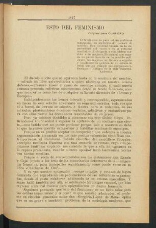 Esto del feminismo