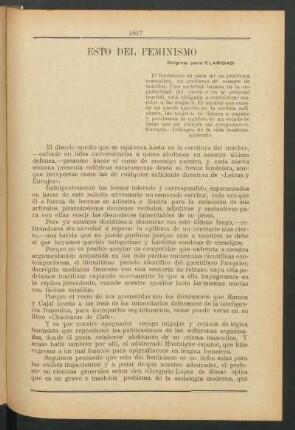 Esto del feminismo