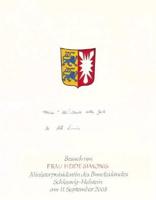 Heide Simonis, Ministerpräsidentin von Schleswig-Holstein