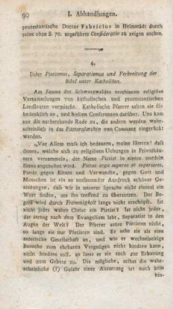 90-119 Ueber Pietismus, Separatismus und Verbreitung der Bibel unter den Katholiken