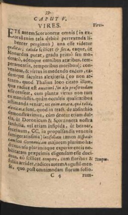 Caput V. Vires.