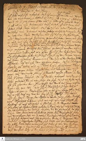 Brief von August Hermann Francke an Justus Samuel Scharschmidt.
