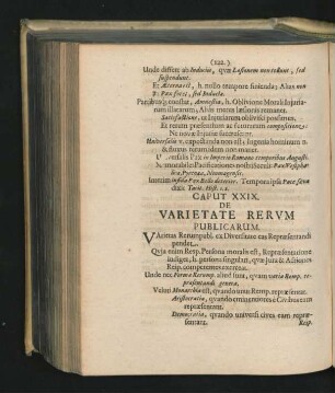 Caput XXIX. De Varietate Rerum Publicarum.