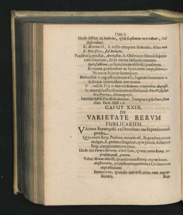 Caput XXIX. De Varietate Rerum Publicarum.