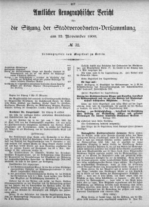 No. 32, 22. November 1900