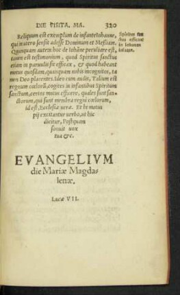 Evangelium die Mariae Magdalenae.