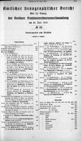 No. 19, 26. Juni 1919