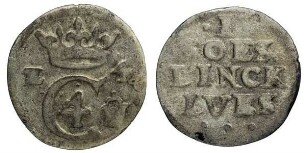 1 Sechsling Lübsch, Schleswig-Holstein, Königliche Linie, Christian IV. (1588 - 1648)