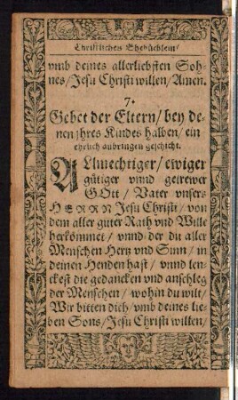 7. Gebet der Eltern ...