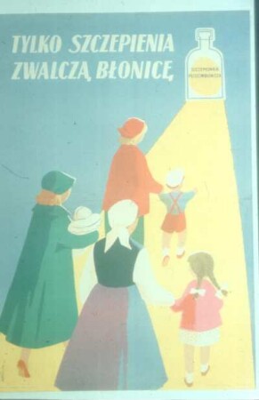 Plakat. Nur Impfen schützt vor Diphterie. Polen