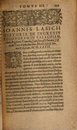 Rerum Polonicarum tomi tres. 3