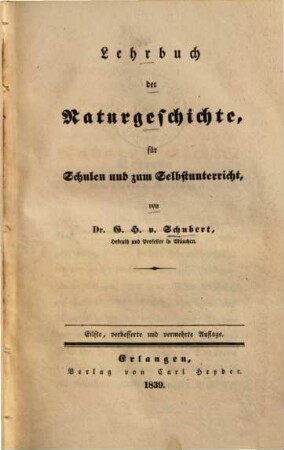 Lehrbuch der Naturgeschichte : für Schulen und zum Selbstunterricht