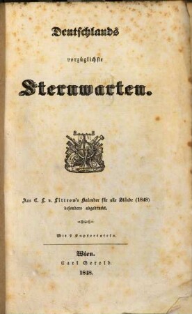 Deutschlands vorzüglichste Sternwarten