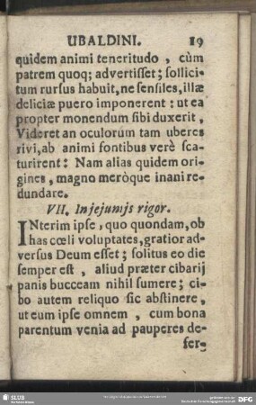 VII. In jejumjs rigor