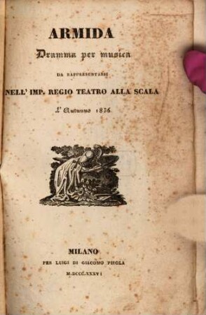 Armida : Dramma per musica