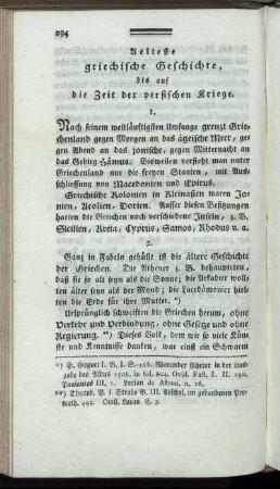 Aelteste griechische Geschichte, bis auf die Zeit der persischen Kriege.