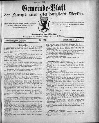 1912,25: No. 25, 23. Juni 1912