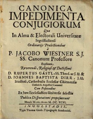 Canonica Impedimenta Conjugiorum