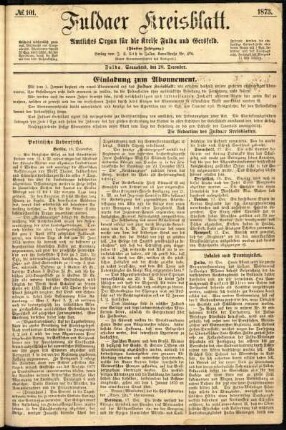 Ausgabe vom Samstag, den 20. Dezember 1873.