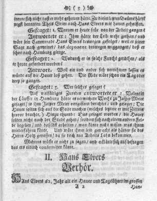 II. Hans Elvers Verhör.