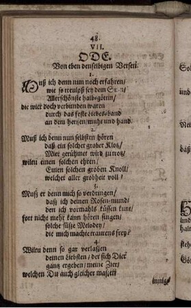 VII. Ode. Von eben denselbigen Versen