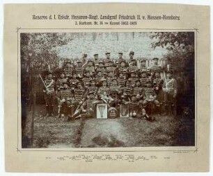 Gruppenbild des Husaren-Regiments Landgraf Friedrich II. von Hessen-Homburg
