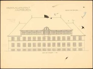 Erziehungsanstalt, Kaufbeuren: Südostansicht 1:100