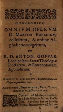 Opera de morali theologia ... compendium