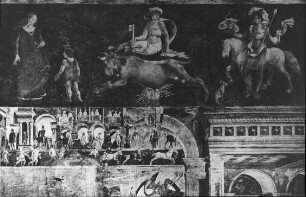Ferrara, Palazzo Schifanoia, Sala dei Mesi, Fresko, Ausschnitt; Cossa, Francesco del; Roberti, Ercole de