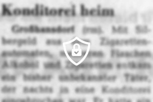 Einbrecher suchte Konditorei heim