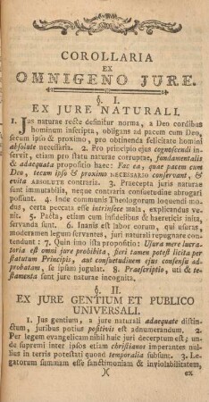 Corollaria ex omnigeno jure.