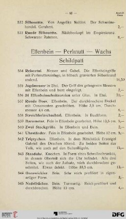 Elfenbein- Perlmutt- Wachs- Schildpatt (Nr. 534-555)