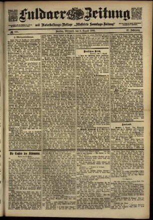 Ausgabe vom Mittwoch, den 08. August 1900.