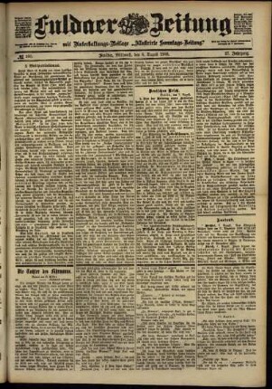 Ausgabe vom Mittwoch, den 08. August 1900.