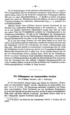 Ein Hilfsapparat zur harmonischen Analyse