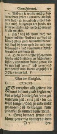 Von der Ewigkeit.