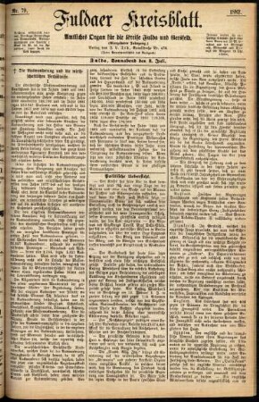 Ausgabe vom Samstag, den 08. Juli 1882.