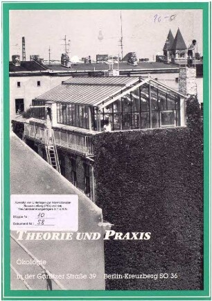 Dokumentations-Broschüre: Ökologie in der Görlitzer Str. 39