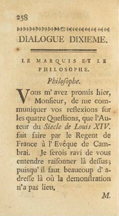 Dialogue Dixieme.