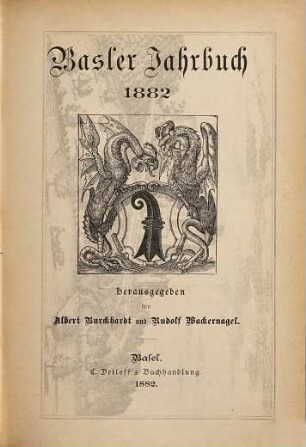 Basler Jahrbuch. 1882 = Jg. 2