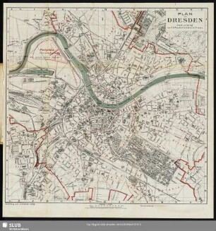 Plan von Dresden